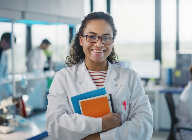Estudiante mujer de medicina