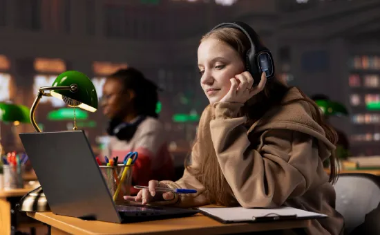 Students in class